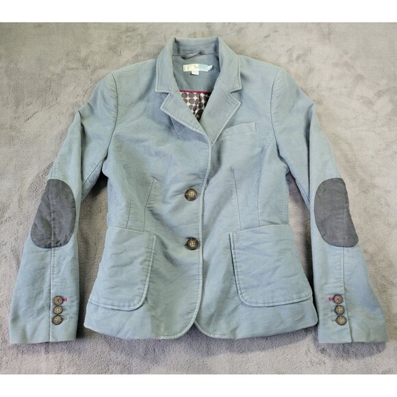 Boden Blazer Jacket US 6 UK 10 Blue Gray Notched Collar Professional Academic - Picture 1 of 9